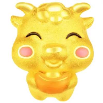 999 Gold Zodiac Goat Charm