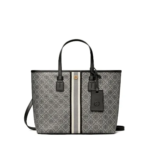 TORY BURCH T MONOGRAM小号涂层帆布托特包