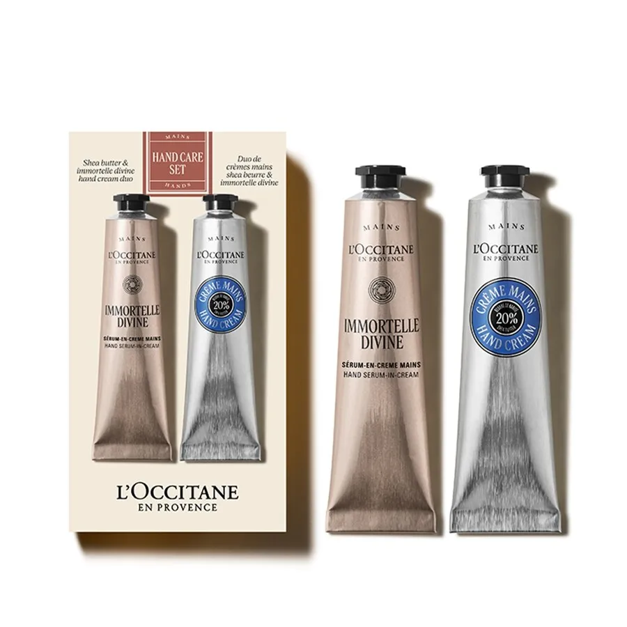 欧舒丹御龄腊菊手部精华霜及乳木果经典护手霜套装 75ml*2