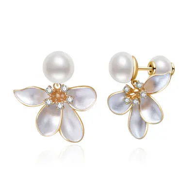 Top Grade Freshwater Pearl Earrings WE00802 | ORCHID