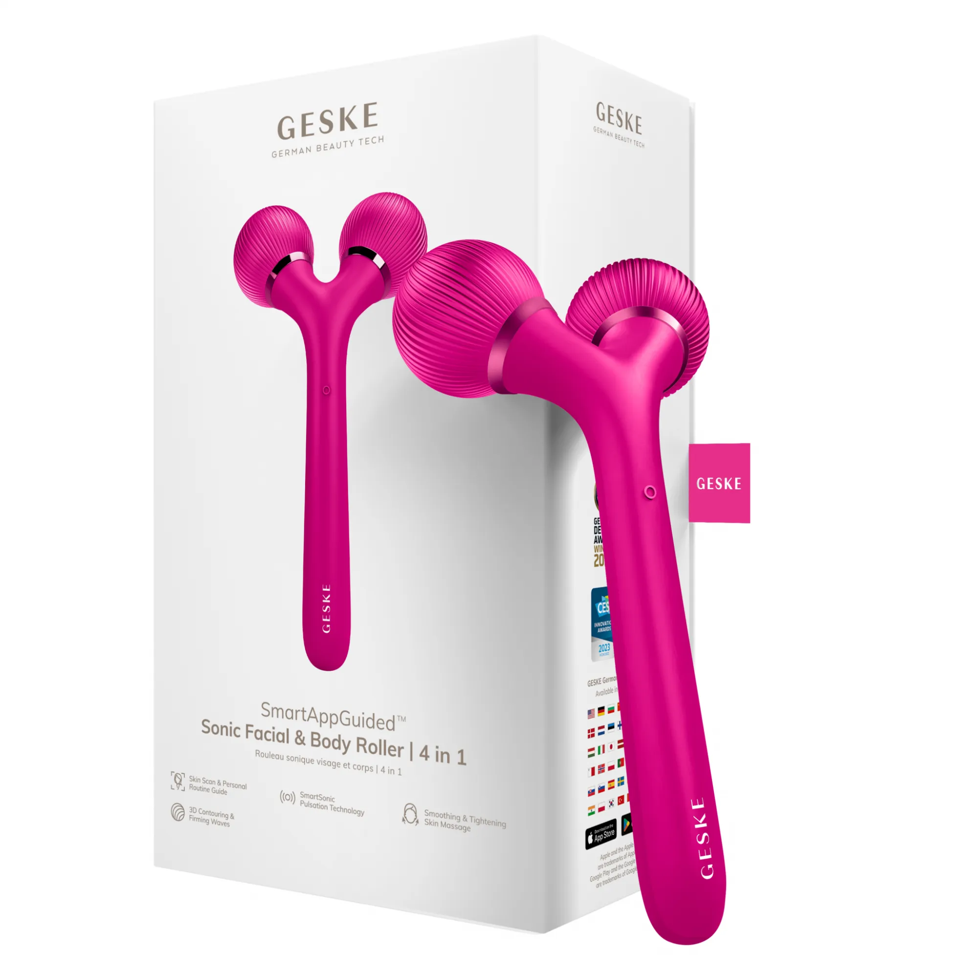 GESKE MAGENTA 4IN1 FACIAL & BODY ROLLER