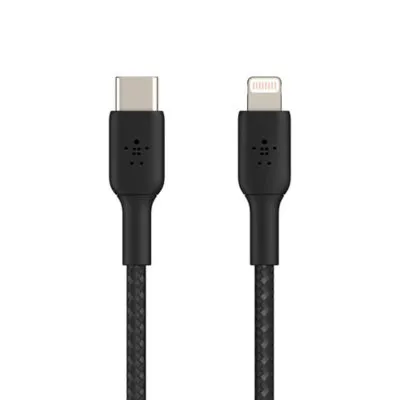 Belkin编织USB-C到Lightning Cable1m黑色