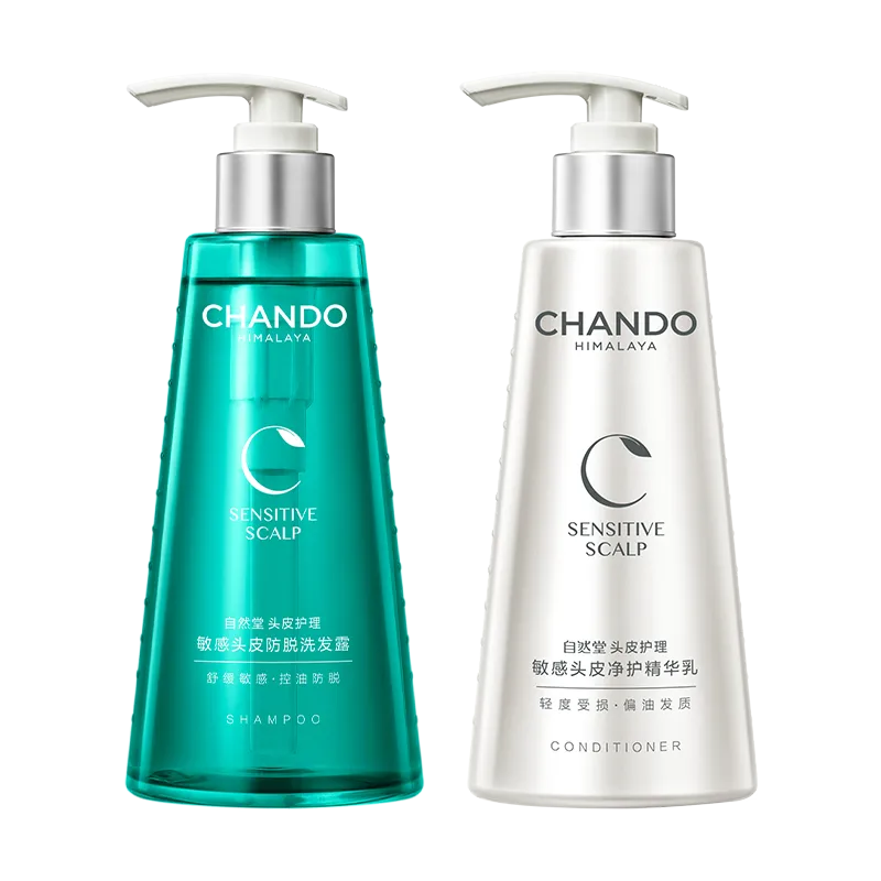 CHANDO 自然堂 【限时补贴 满300-130】头皮护理敏感头皮防脱洗发露400g+敏感头皮净护精华乳380g（洗护套装）