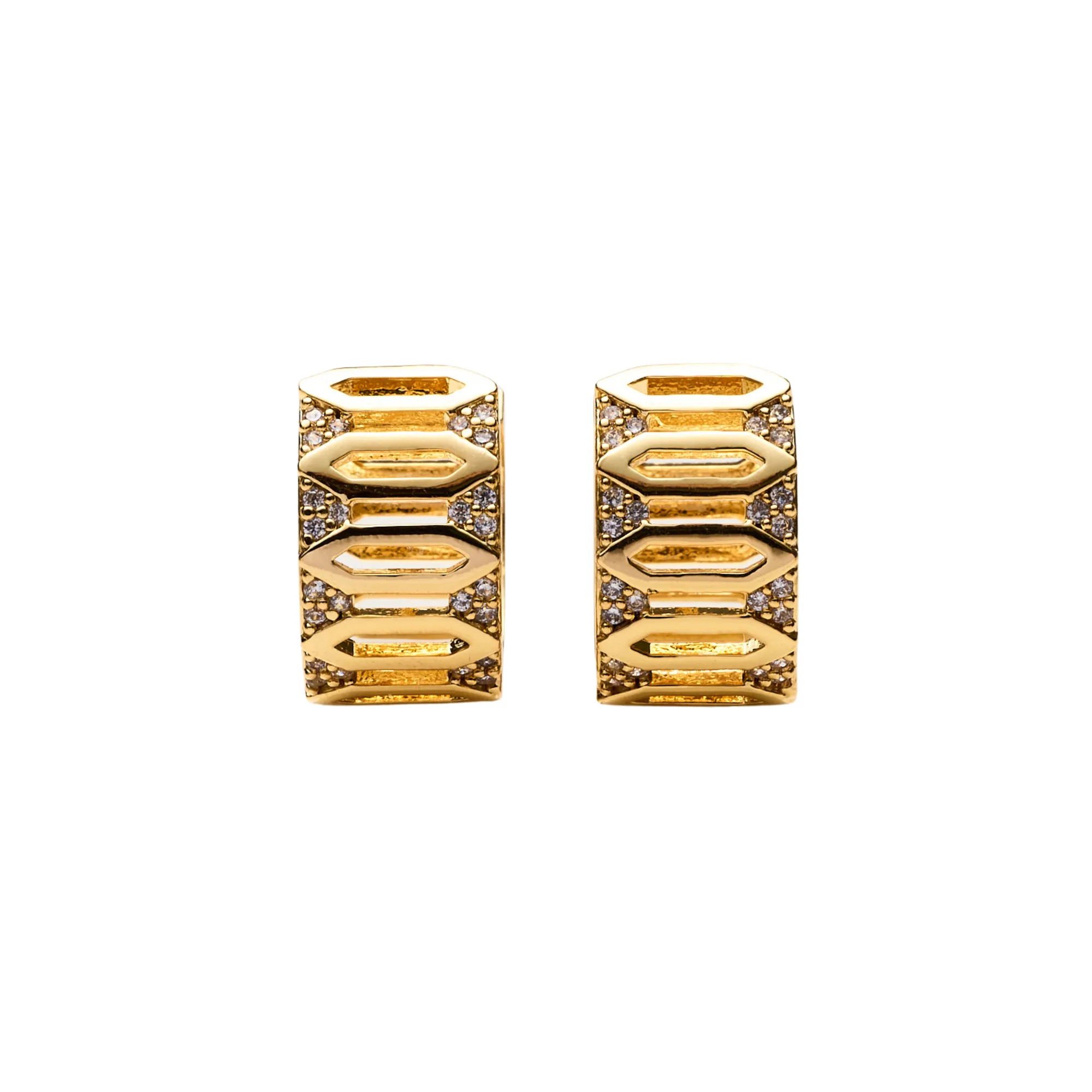 Ring Of Fire Gold Earrings