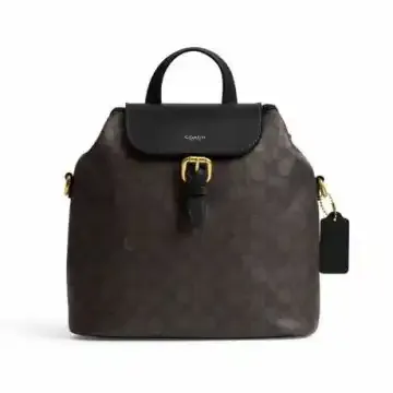 COACH 蔻驰女士双肩背包PATH双肩包核桃棕色 核桃棕色/黑色