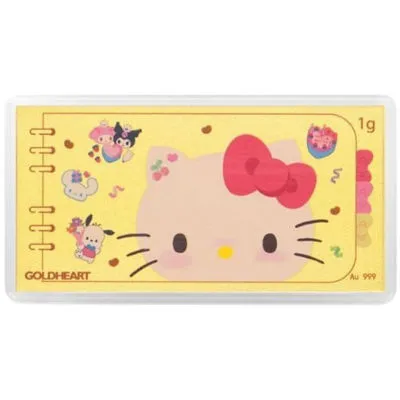 Sanrio Hello Kitty 50th Anniversary Countdown 999 Gold Bar