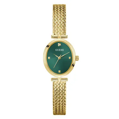 GUESS Women 24mm Gold Case & Steel Mesh Watch (GW0935L2)