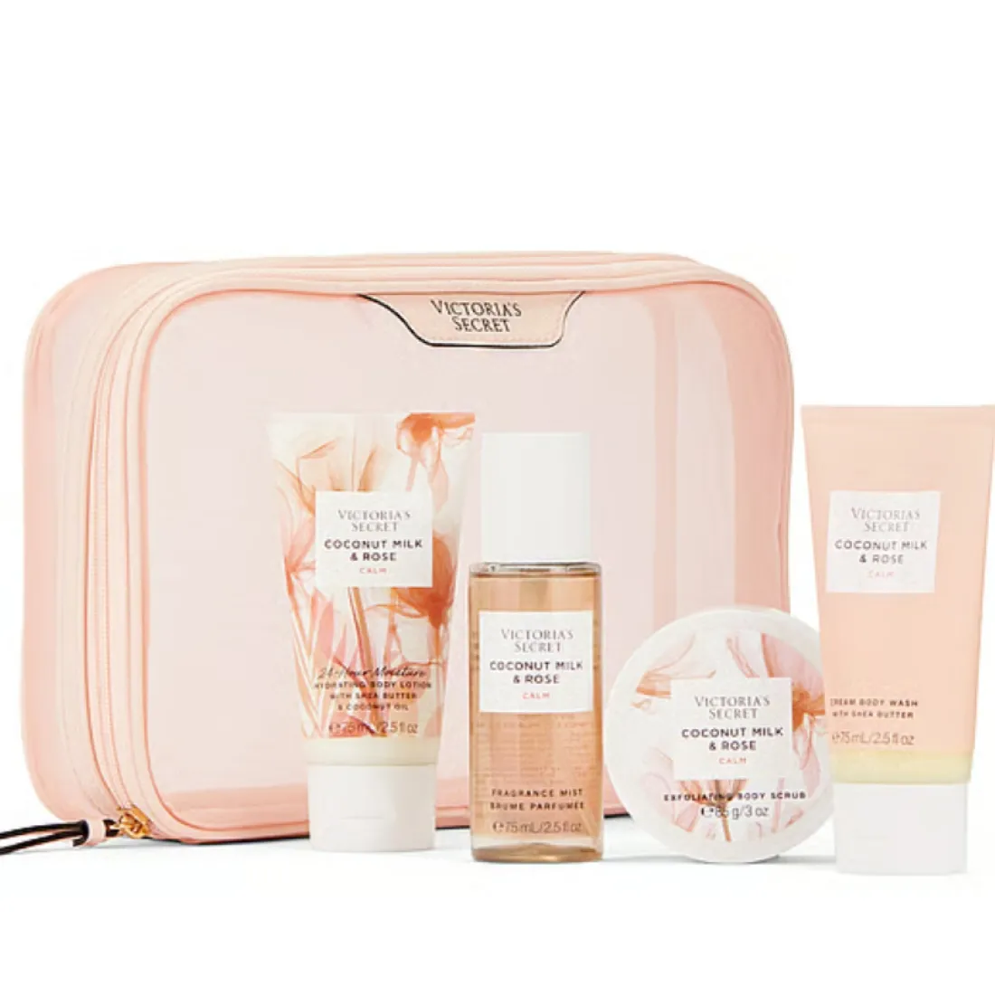 VICTORIA'S SECRET 植物盈润身体护理系列礼盒4件套（椰奶玫瑰）