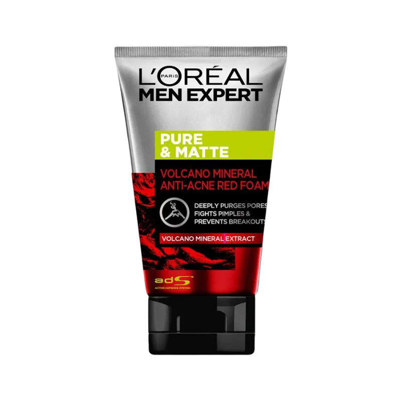 L'Oreal 欧莱雅男士火山岩控油清痘洁面膏 100ml