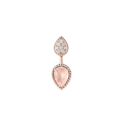 Boucheron 宝诗龙Serpent Bohème18K玫瑰金镶钻耳饰 s 和 xs 图案