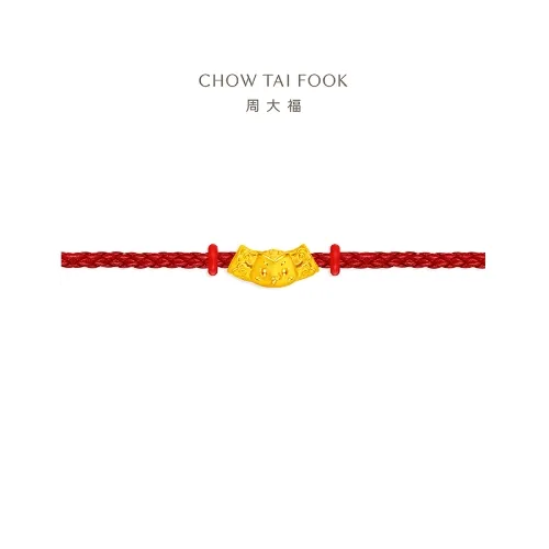 周大福蛇年生肖系列足金黄金转运珠吊坠R34613(送皮手绳)