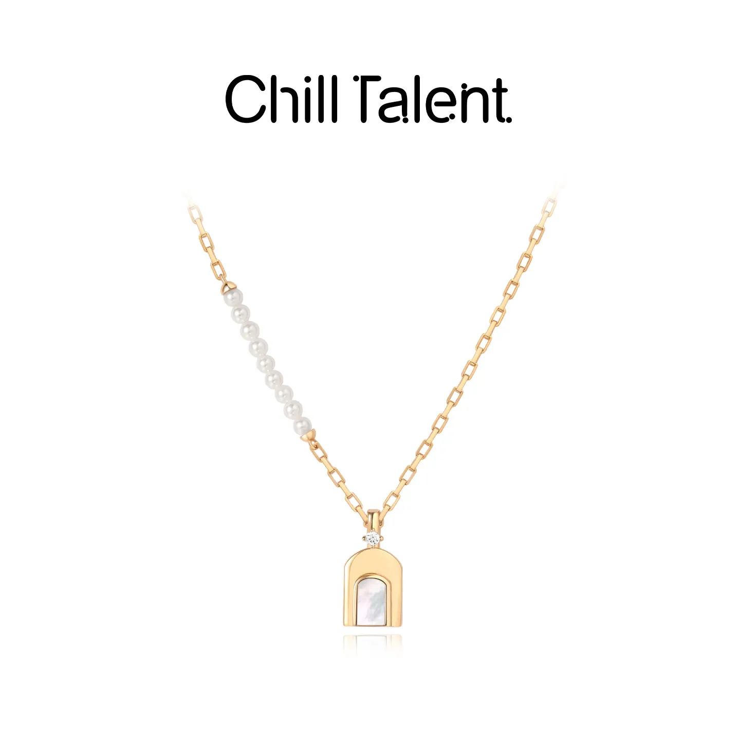 ChillTalent 【秦海璐 孙俪 希林娜依·高 张予曦同款】南法浪漫拱门项链 金色