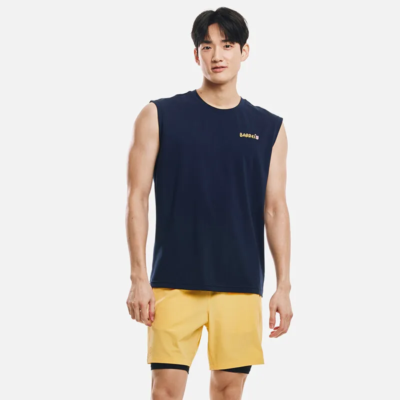 BARREL MEN LOOSE FIT ARTWORK SLEEVELESS RASHGUARD DEEP NAVY