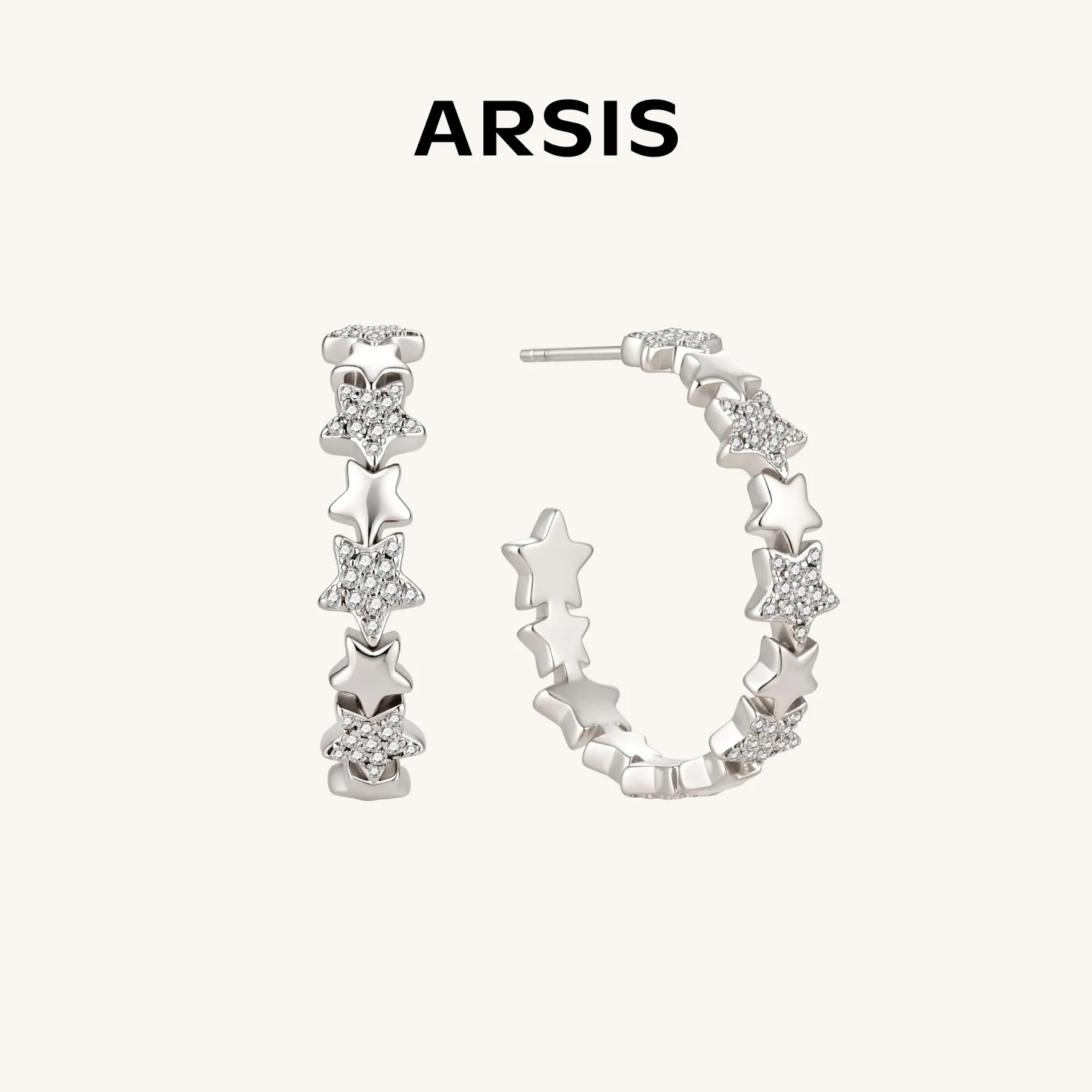 ARSIS 繁星耳环 银色