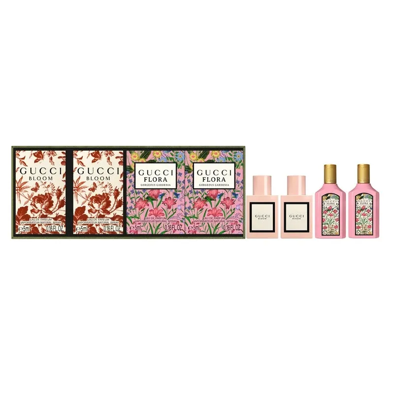 Gucci古驰绚丽栀子花+樱花香水套装5ml*4