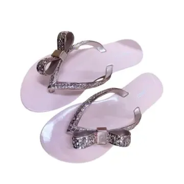 Melissa梅丽莎女士人字拖拖鞋 33255-52902-13 粉色/金属粉色