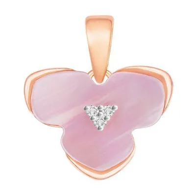 Colourella Pearlescent Pendant with Diamonds