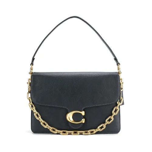 【新品】COACH 蔻驰CHAIN TABBY链带单肩包 牛皮革 黑色