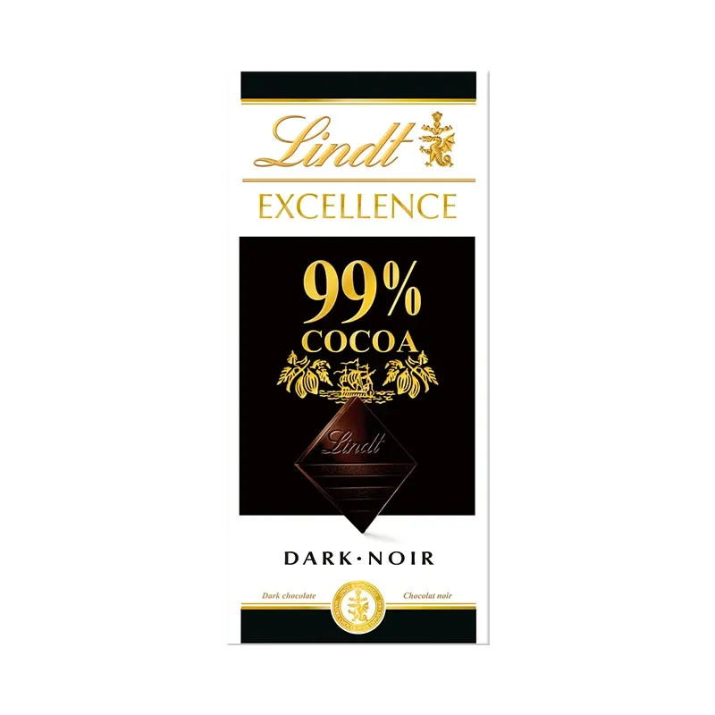 【特卖】Lindt瑞士莲优质99％黑巧克力片装50g（有效期至2026-04-14）