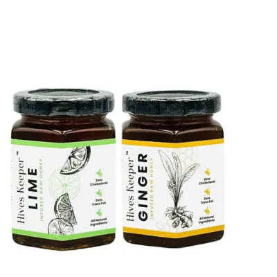 [套装] 蜂巢守护者优质姜味蜂蜜 250克 + 优质青柠味蜂蜜 250克