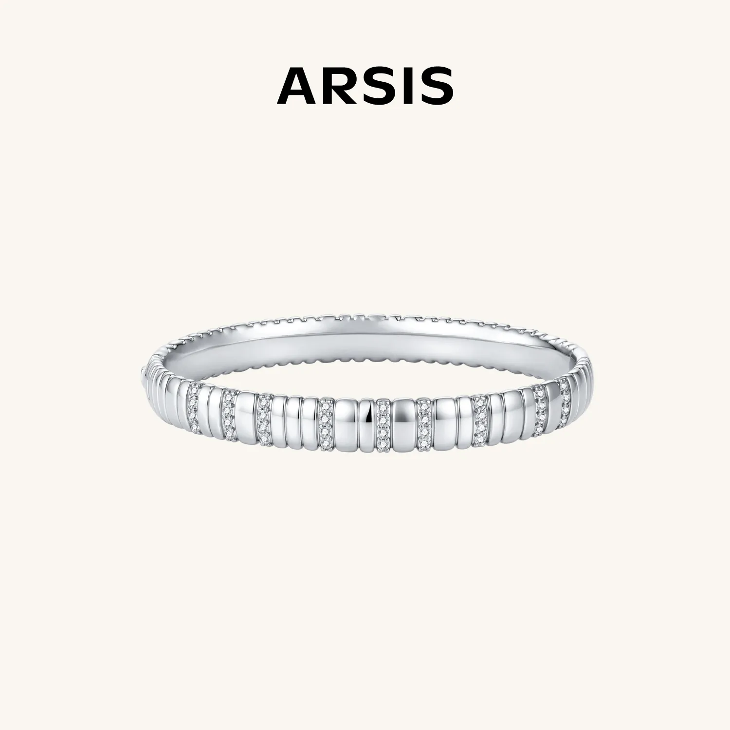 ARSIS 蛇骨手镯（银色宽版）#16