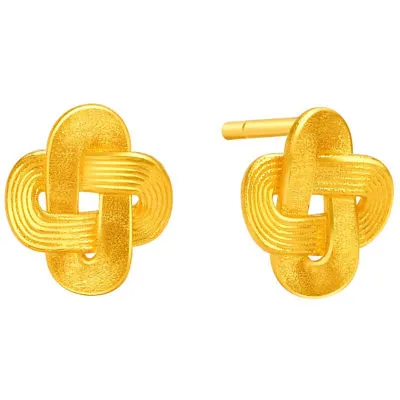 999 Gold Infinite Happiness Earrings