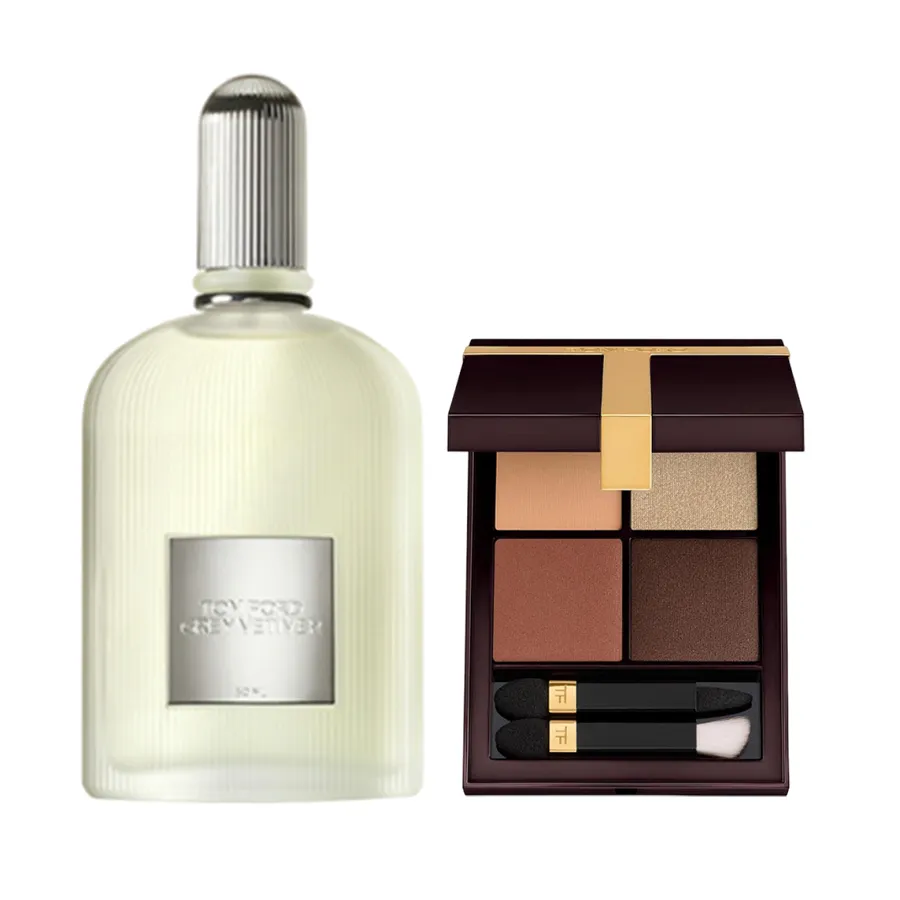 汤姆福特 【彩香组合】TOM FORD香水(灰调沉香香型）100ml+幻魅四色眼影27夜奔华服盘