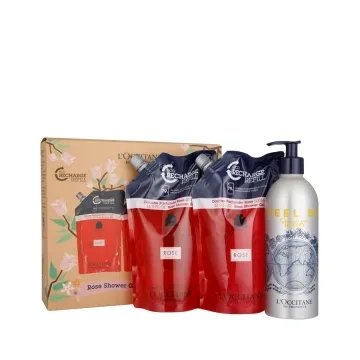 L’occitane 欧舒丹玫瑰之心沐浴啫喱环保套装