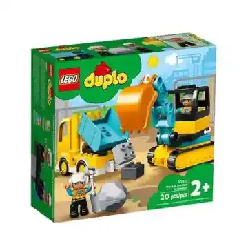 LEGO 乐高翻斗车和挖掘车套装拼插玩具 塑料