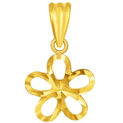 916 Gold Dainty Petals Pendant