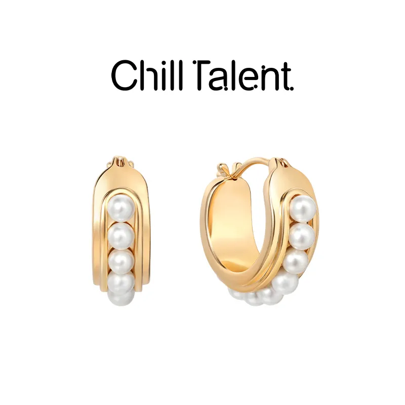 ChillTalent 【刘佩玥同款】南法浪漫拱门气质耳扣 金色