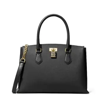 Michael Kors 迈克高仕Ruby 中号手提包 黑色 约32*15*22cm 牛剖层皮革/人造革