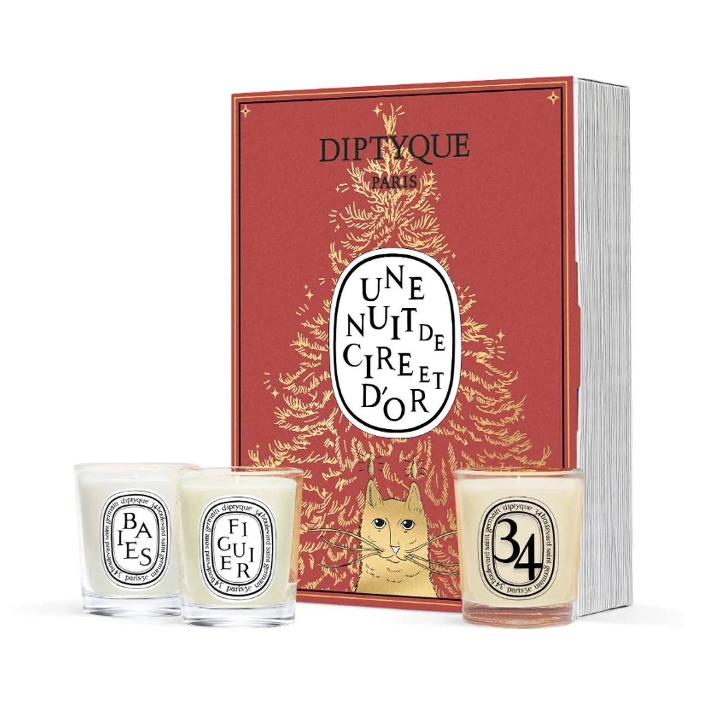 Diptyque 惊喜套装：3款迷你蜡烛 - 节日限量版3*35g