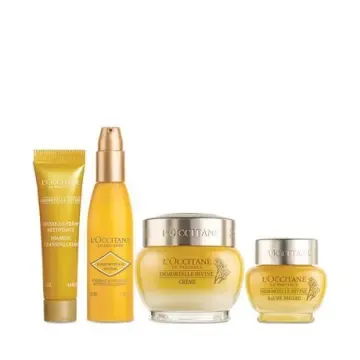 L’OCCITANE欧舒丹腊菊赋颜御龄套装(洁面14ml＋精华水30ml＋眼霜15ml＋面霜50ml )