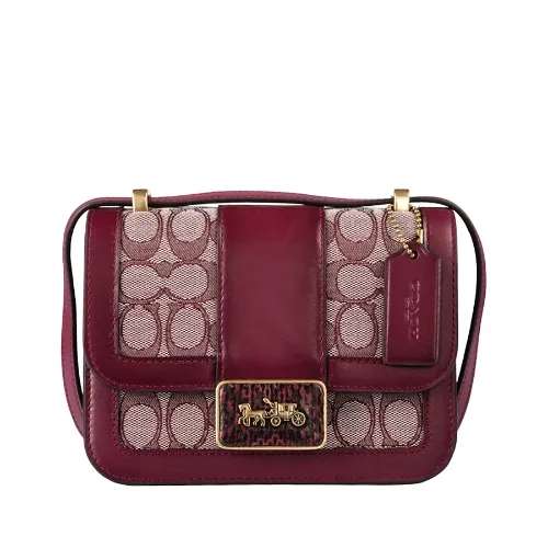 COACH 经典提花织物蛇皮细节ALIE 18号单肩包