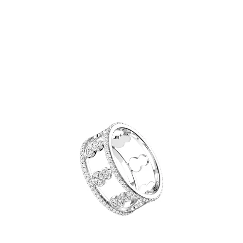 Qeelin Wulu 18K 白金全钻葫芦小八福戒指