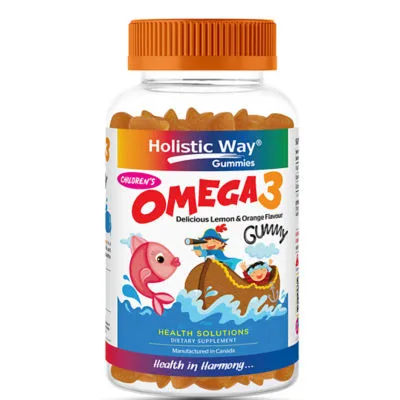 Holistic Way 儿童奥米加3 鱼油软糖 — 清真 (90 粒软糖)