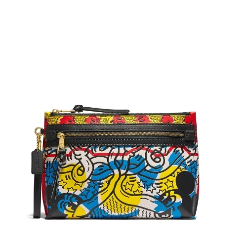 COACH DISNEY米老鼠 X KEITH HARING联名系列ACADEMY手包