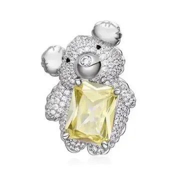 HEFANG宝石小熊耳钉/单只（宝石）