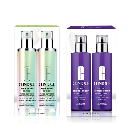 CLINIQUE 倩碧 早C晚A囤货装 美白淡斑精华100ml*2+ 紫光瓶精华100ml*2