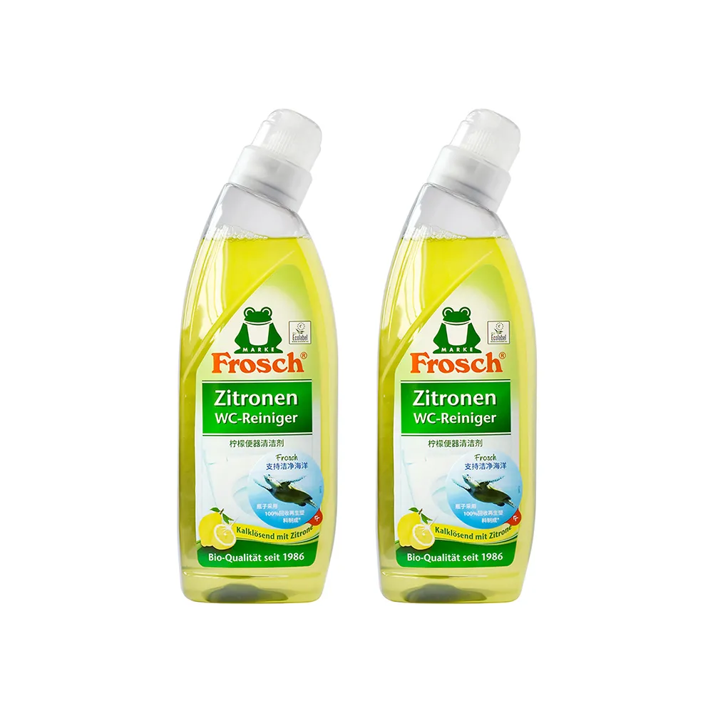 Frosch 福纳丝 柠檬便器清洁剂750ml*2 洁厕灵 马桶清洁 德国原装进口 2件装
