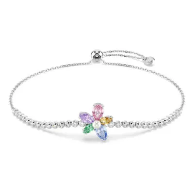 Ariana Grande X Swarovski 手链, 混合切割, 花朵, 流光溢彩, 镀铑