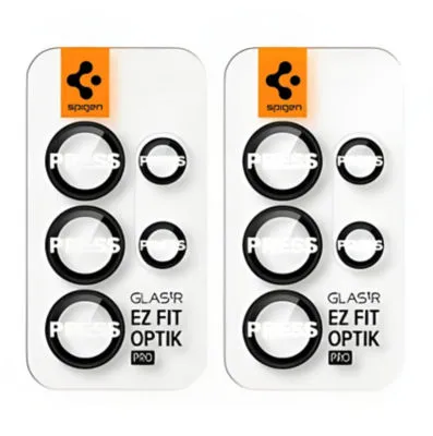 [2 Pack] Spigen Samsung S25 Ultra Camera Lens Protector EZ Fit Optik Pro HD - Black