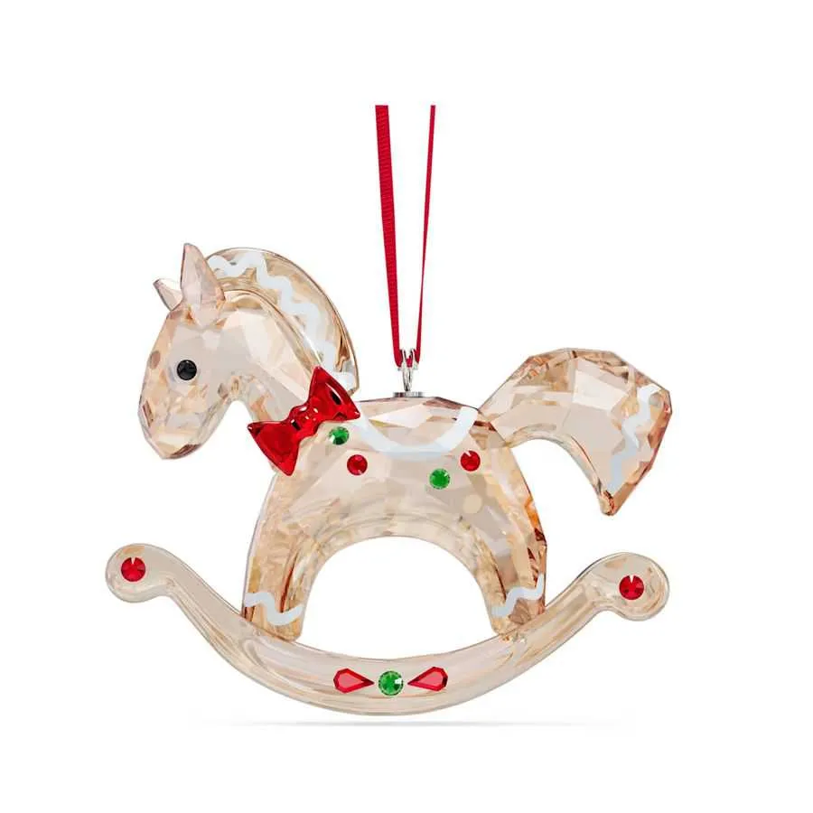 SWAROVSKI 施华洛世奇Holiday Cheers姜饼摇木马挂饰