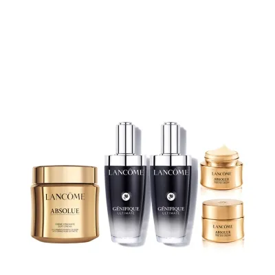兰蔻菁纯臻颜焕亮乳霜 轻盈型 100ml 兰蔻肌底焕活修护精华液 双件组 兰蔻全新菁纯眼霜
