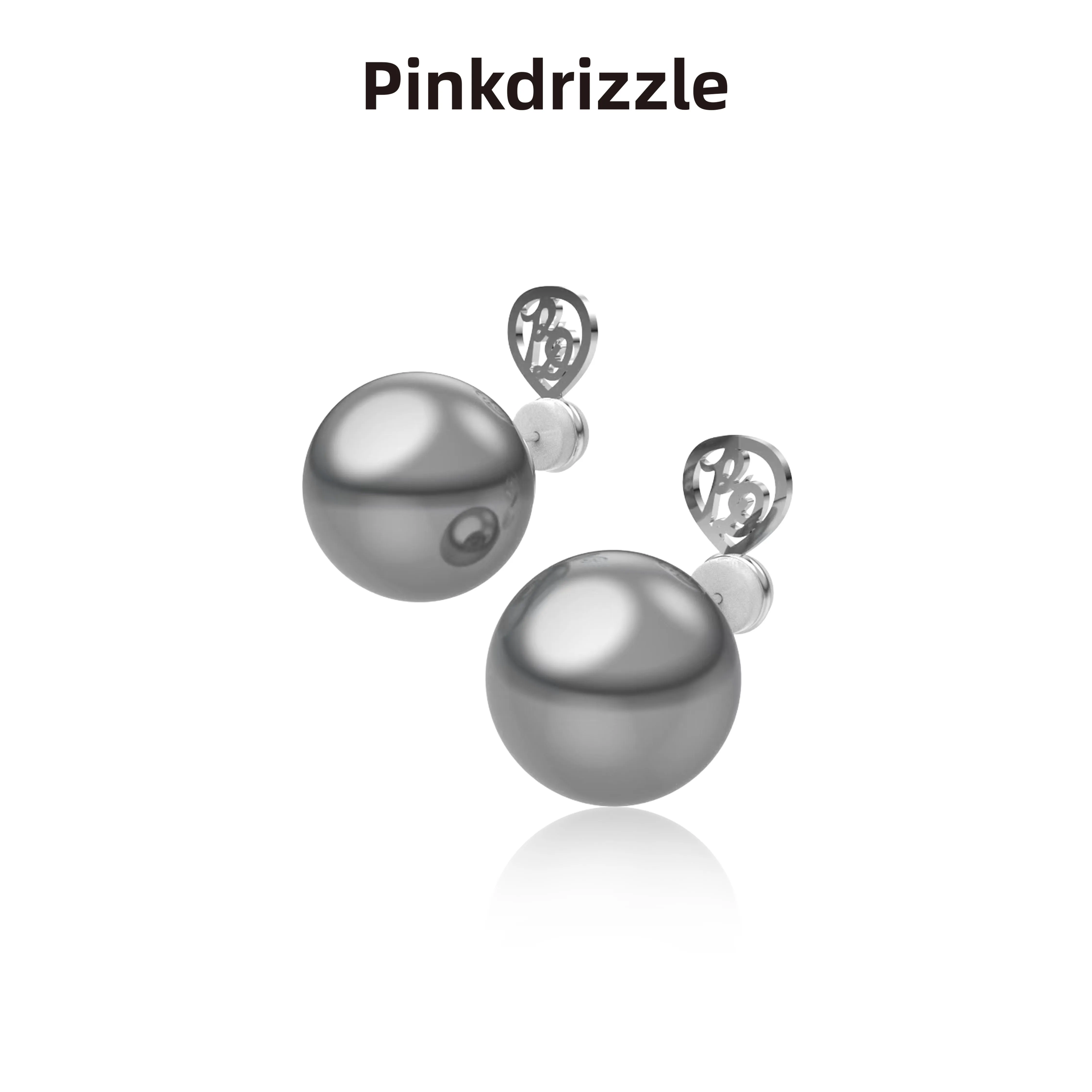 Pinkdrizzle 追琢 喀纳斯之眼皓月耳钉 时尚气质耳饰