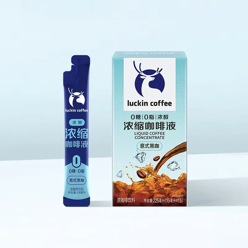 瑞幸即享 瑞幸咖啡 浓醇浓缩咖啡液-意式黑咖15ml*15条*2盒 盒装