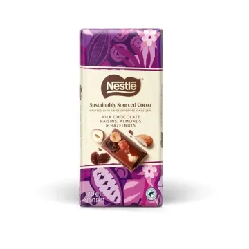 【特卖】雀巢瑞士葡萄干扁桃仁榛子牛奶巧克力 170g