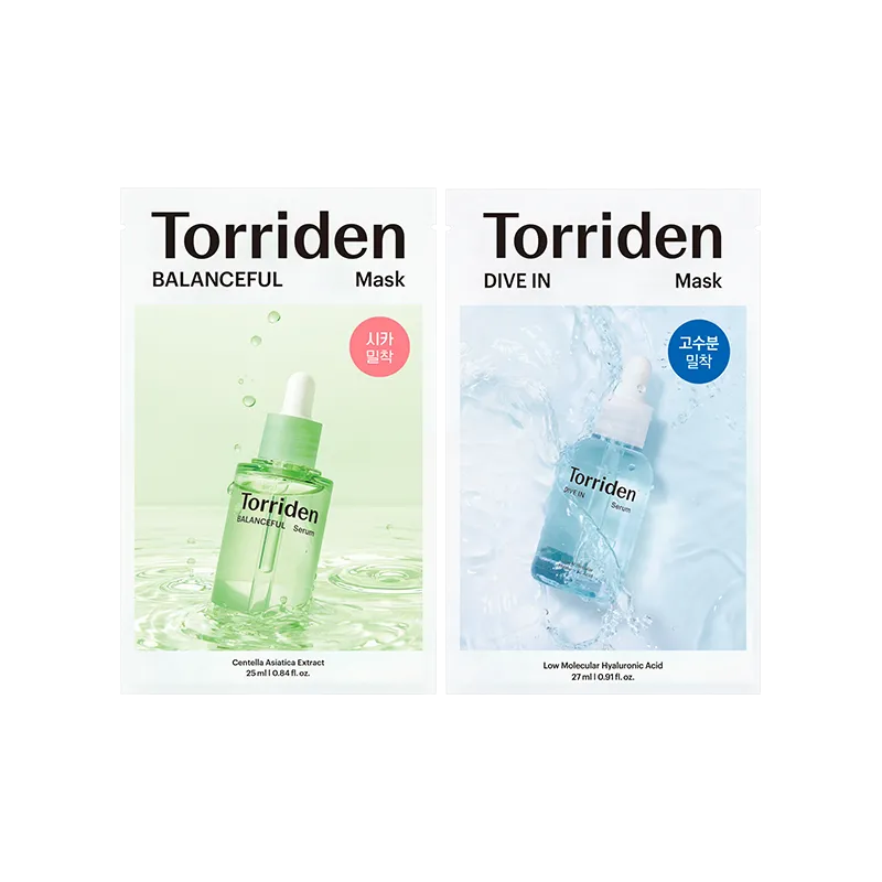 Torriden 桃瑞丹 【试用专享】积雪草面膜1片＋玻尿酸面膜 1片