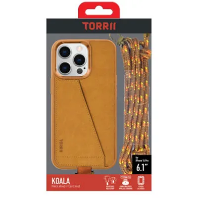 TORRII KOALA 棕色手机背带保护壳 适用于 iPhone 14 系列